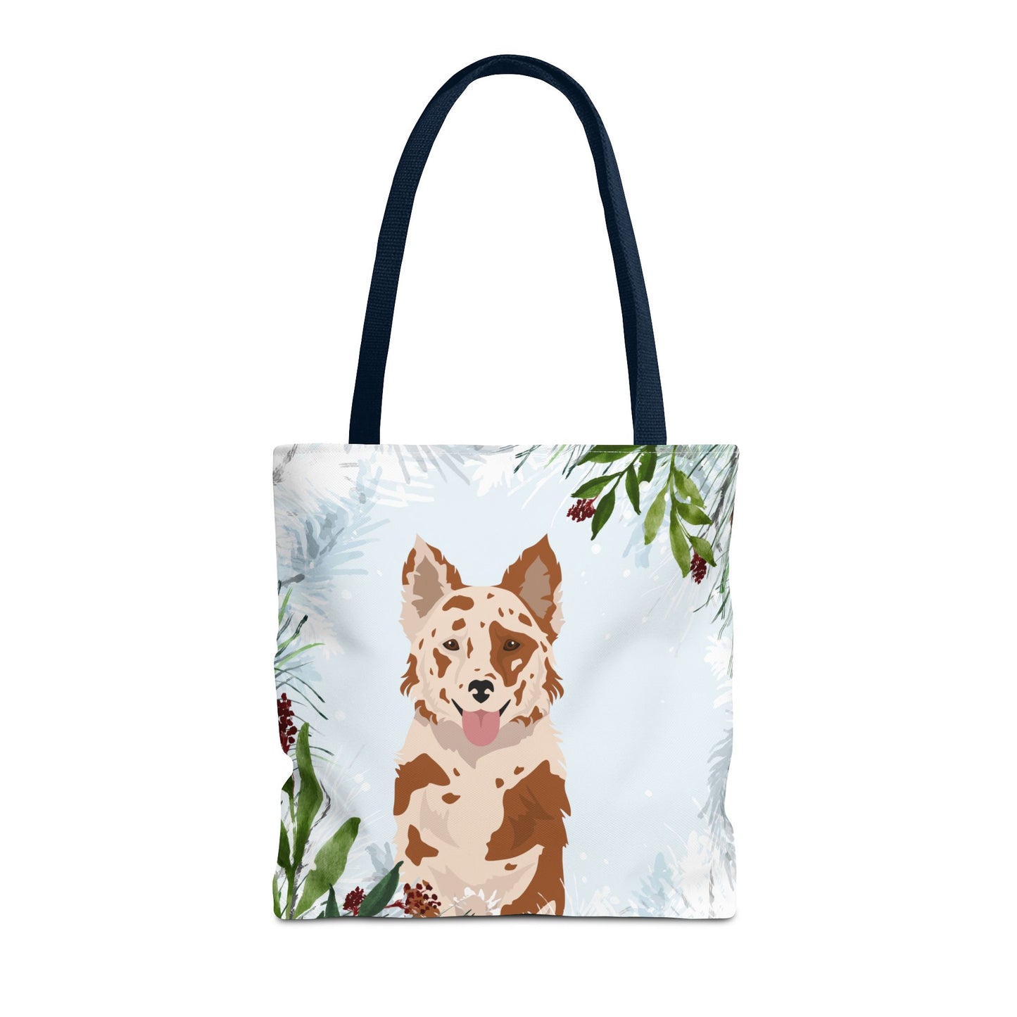 Mudi Dog Christmas Holiday Tote Bag 16x16