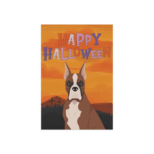 Boxer Dog Halloween Garden Flag