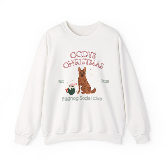 Kai Ken Dog Christmas Social Club Unisex Heavy Blend Crewneck Sweatshirt Custom Name