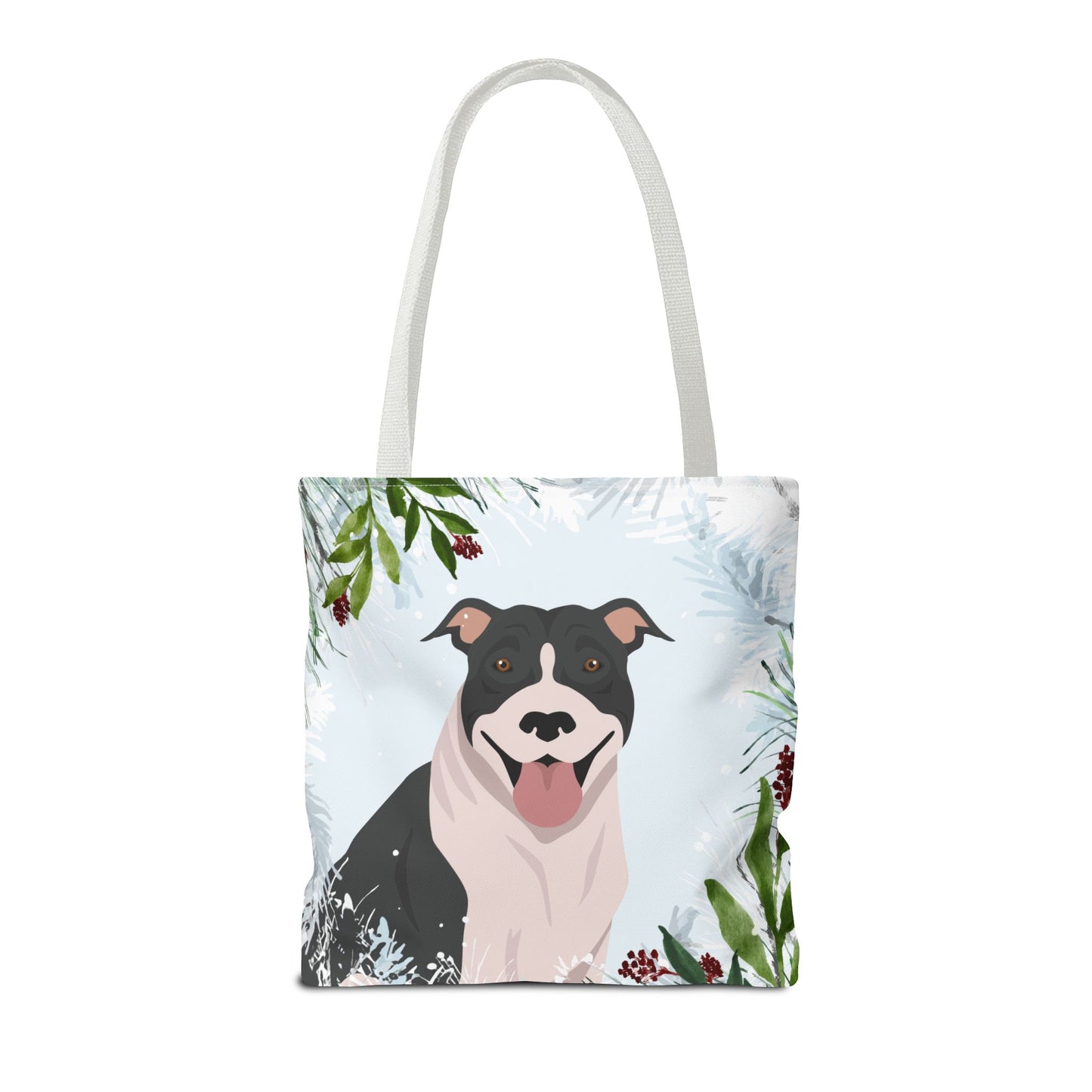 Pit Bull Dog Christmas Holiday Tote Bag 16x16