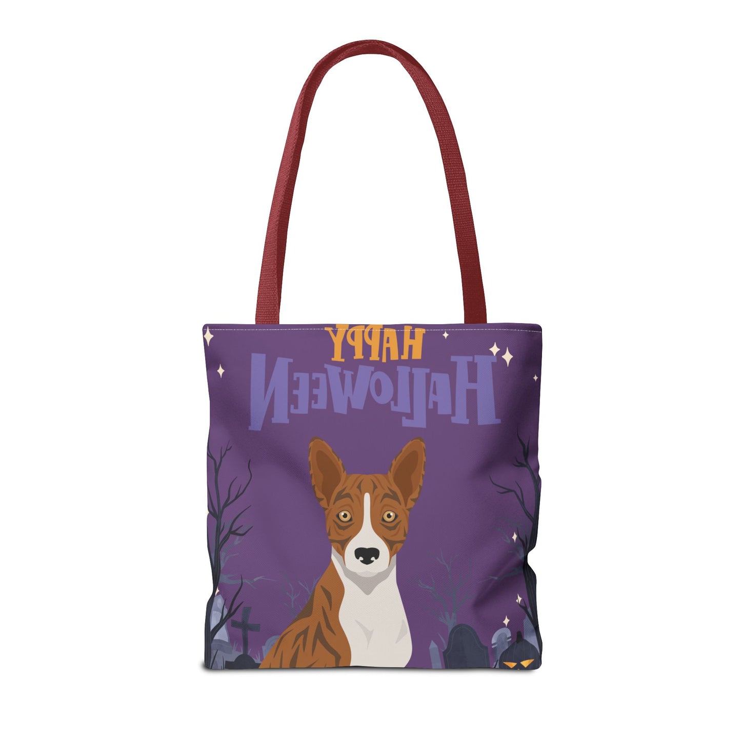 Basenji Dog Happy Halloween Tote Bag 16x16