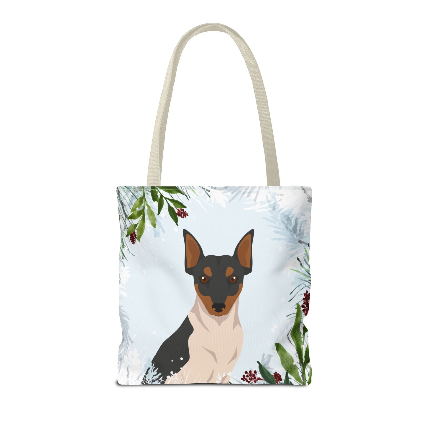 Brazillian Terrier Dog Christmas Holiday Tote Bag 16x16