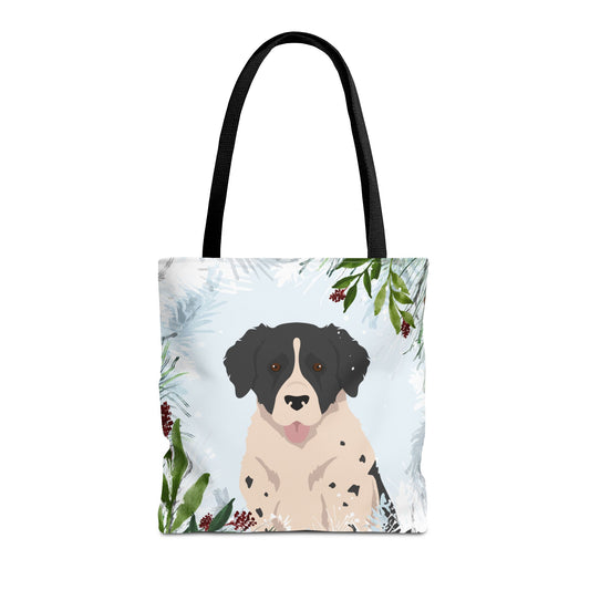 Wetterhoun Dog Christmas Holiday Tote Bag 16x16