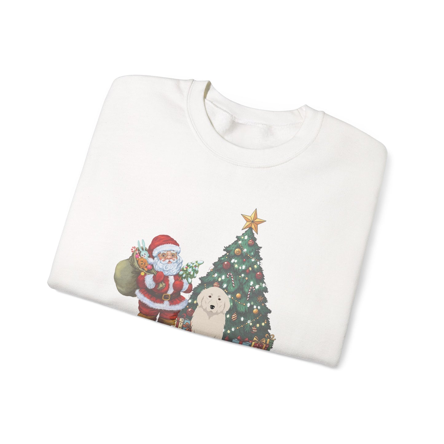 Great Pyrenees Dog Santa's Little Helper Unisex Heavy Blend Crewneck Sweatshirt