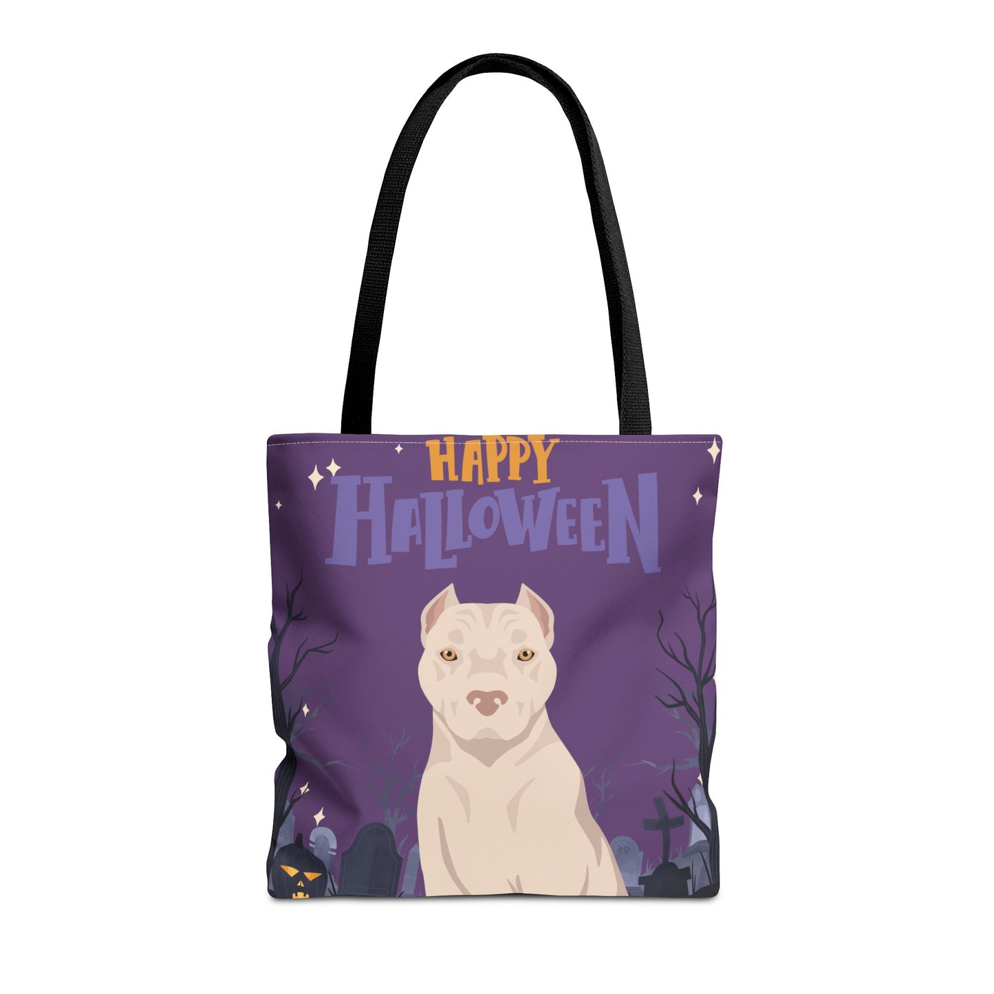 American Staffordshire Terrier Dog Happy Halloween Tote Bag 16x16