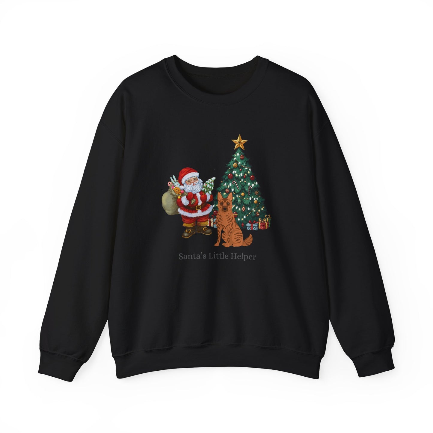 Kai Ken Dog Santa's Little Helper Unisex Heavy Blend Crewneck Sweatshirt