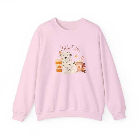 Dalmation Dog Fall Unisex Heavy Blend Crewneck Sweatshirt