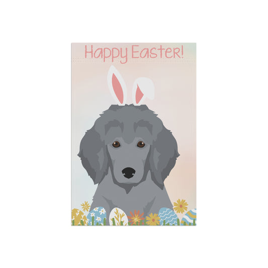 Poodle Dog Happy Easter Garden Flag