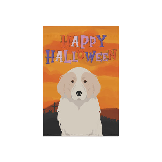 Great Pyrenees Dog Halloween Garden Flag