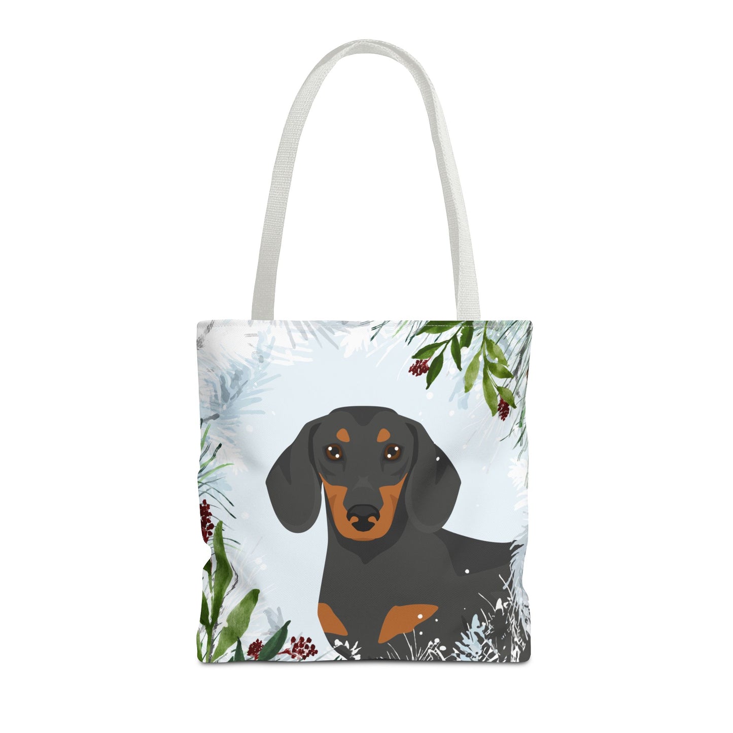 Dachshund Dog Christmas Holiday Tote Bag 16x16