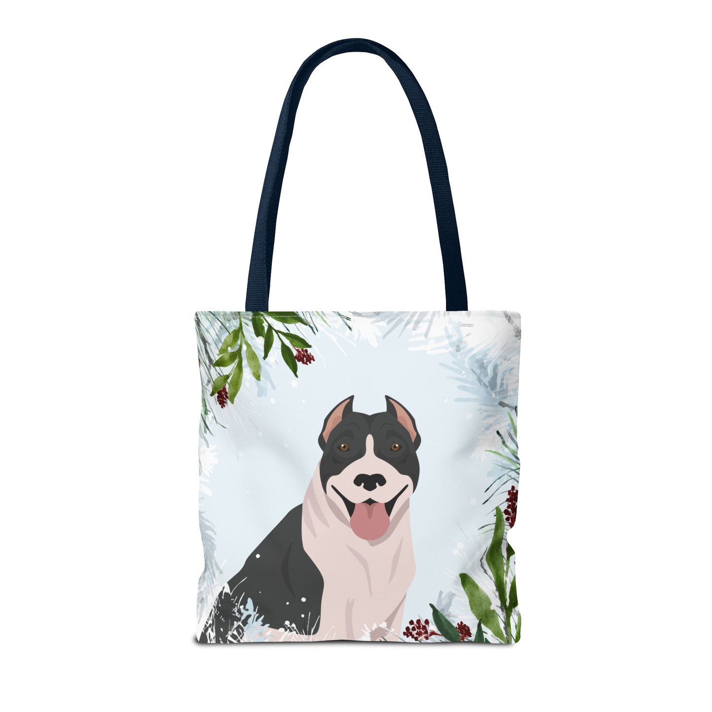 Pit Bull Dog Christmas Holiday Tote Bag 16x16