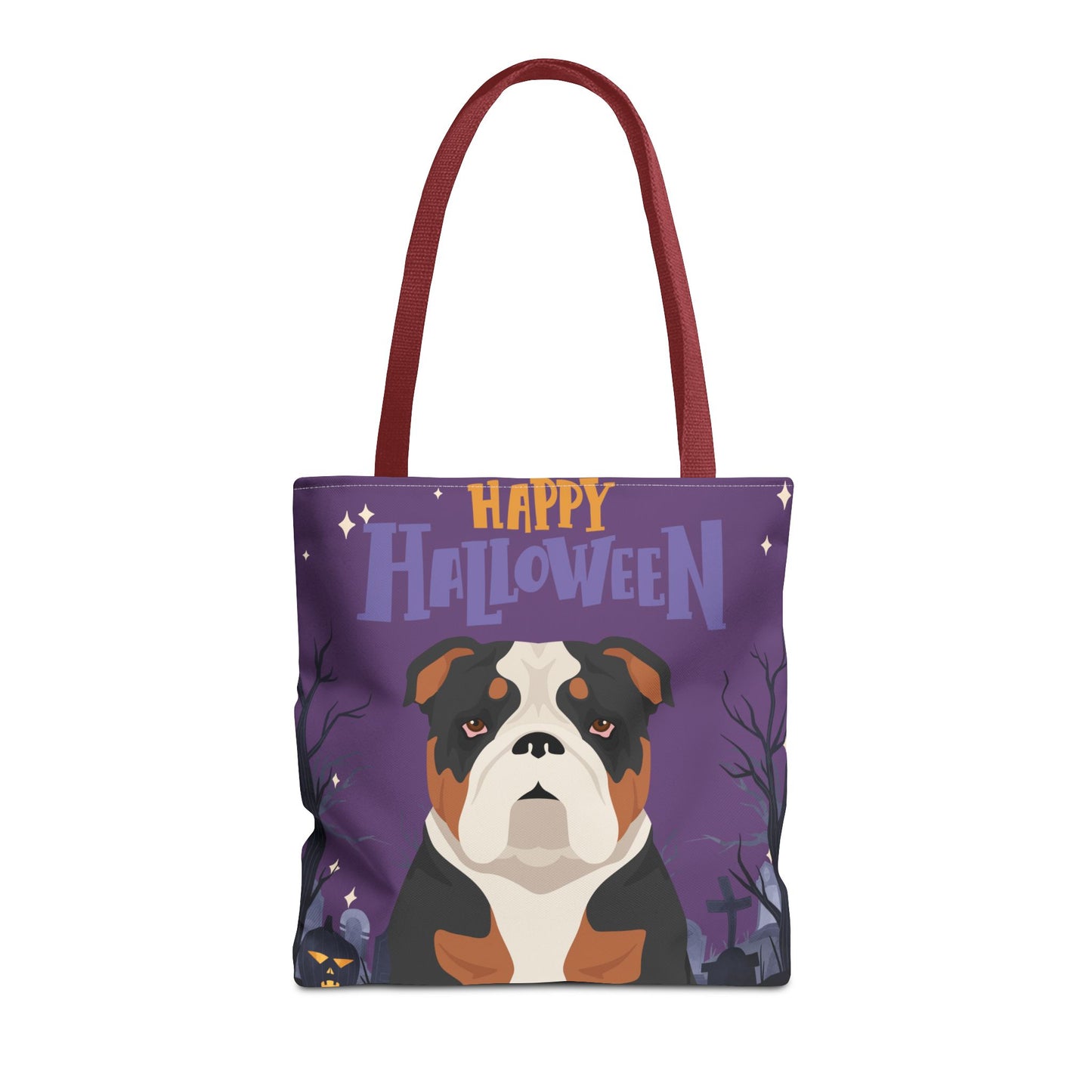 Bulldog Dog Happy Halloween Tote Bag 16x16