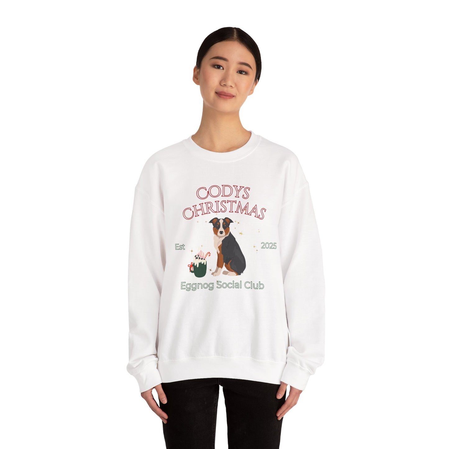 McNab Dog Christmas Social Club Unisex Heavy Blend Crewneck Sweatshirt Custom Name