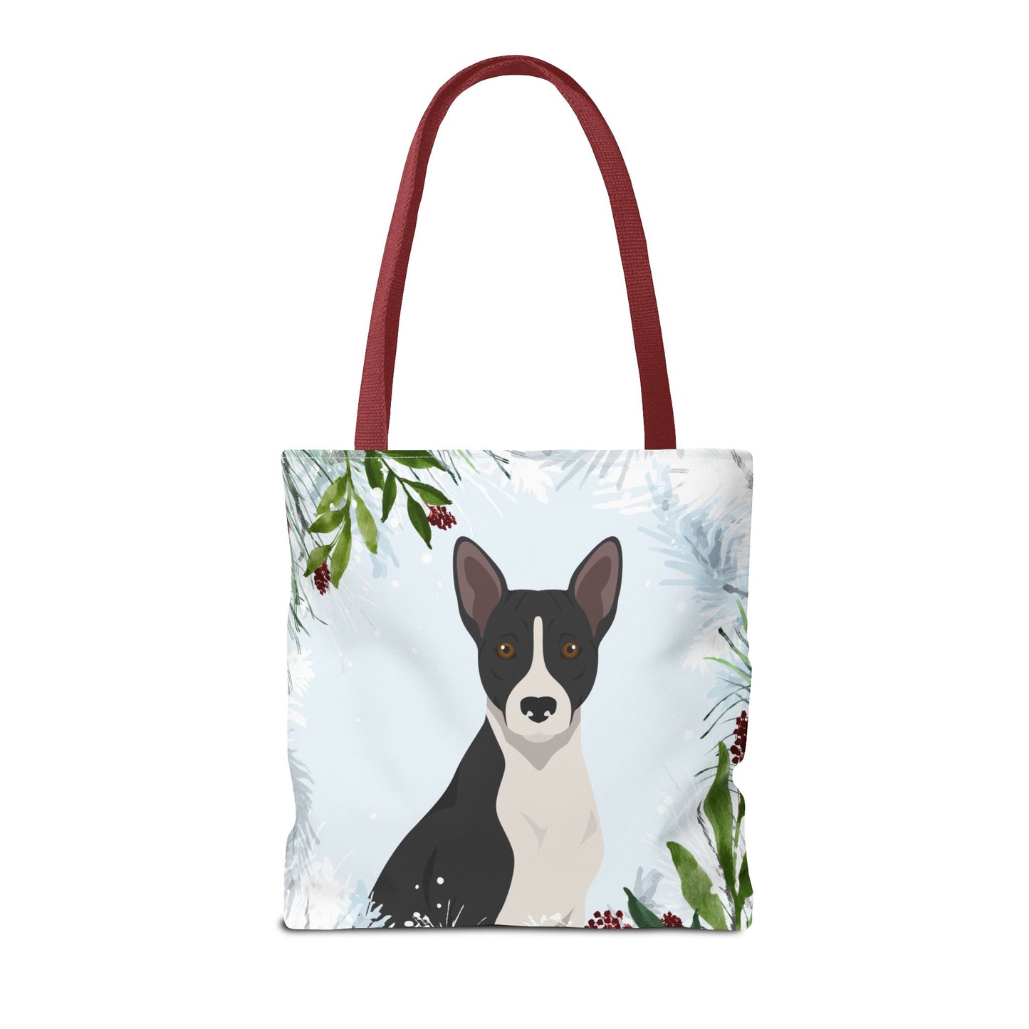 Basenji Dog Christmas Holiday Tote Bag 16x16