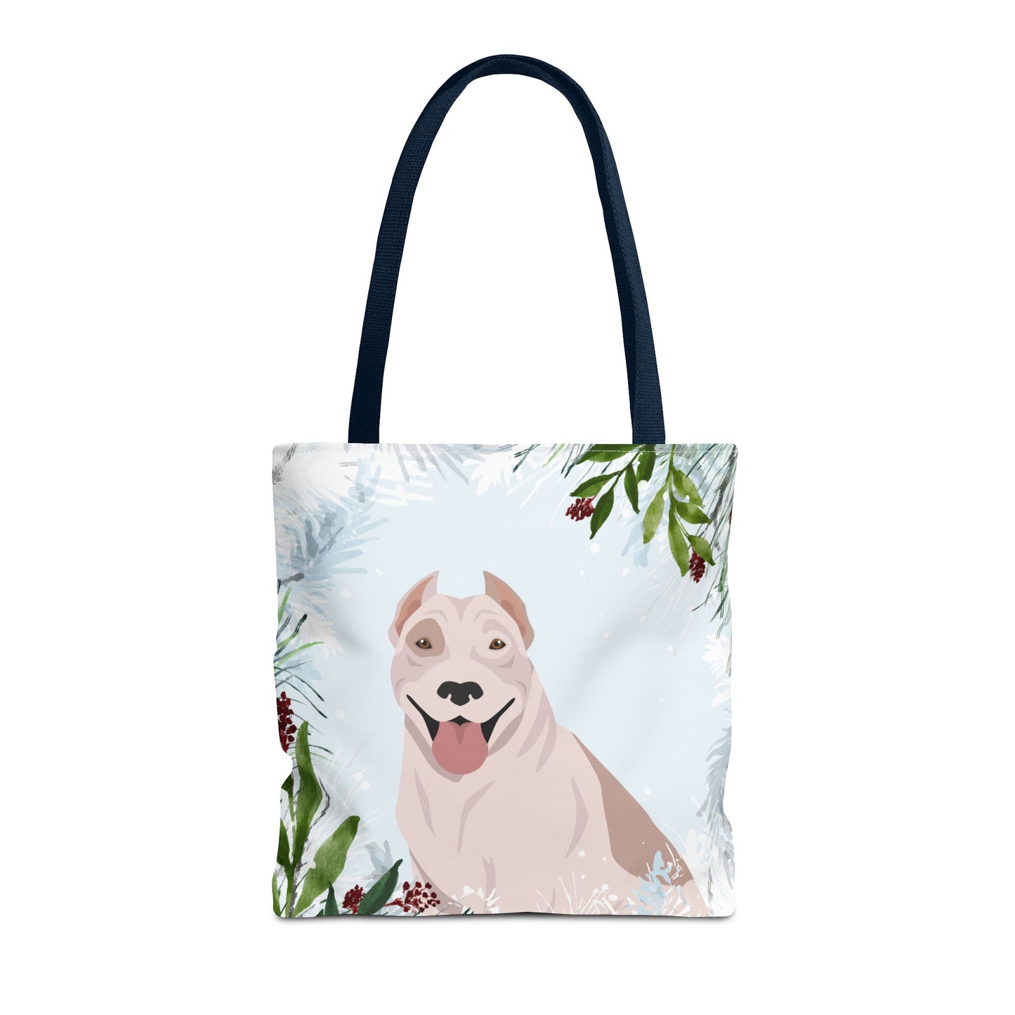 Pit Bull Dog Christmas Holiday Tote Bag 16x16