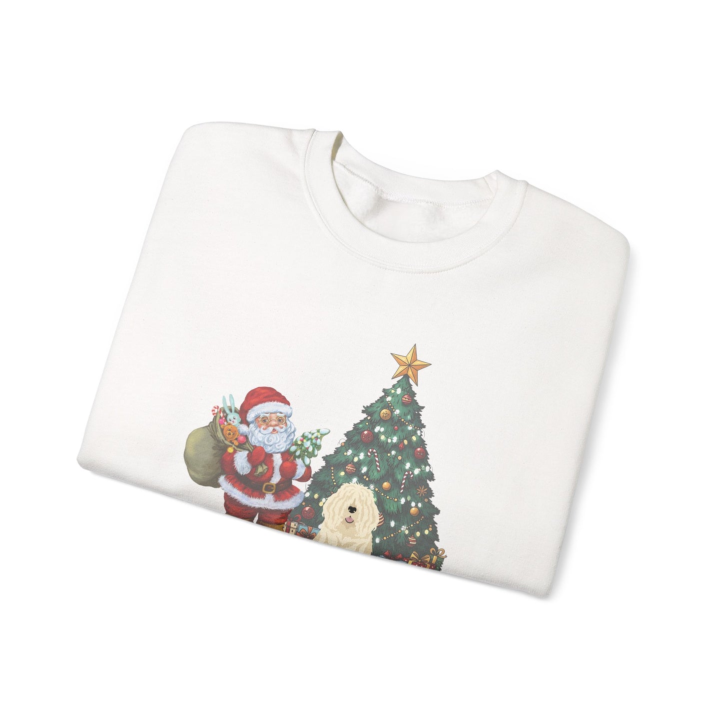 Komondor Dog Santa's Little Helper Unisex Heavy Blend Crewneck Sweatshirt