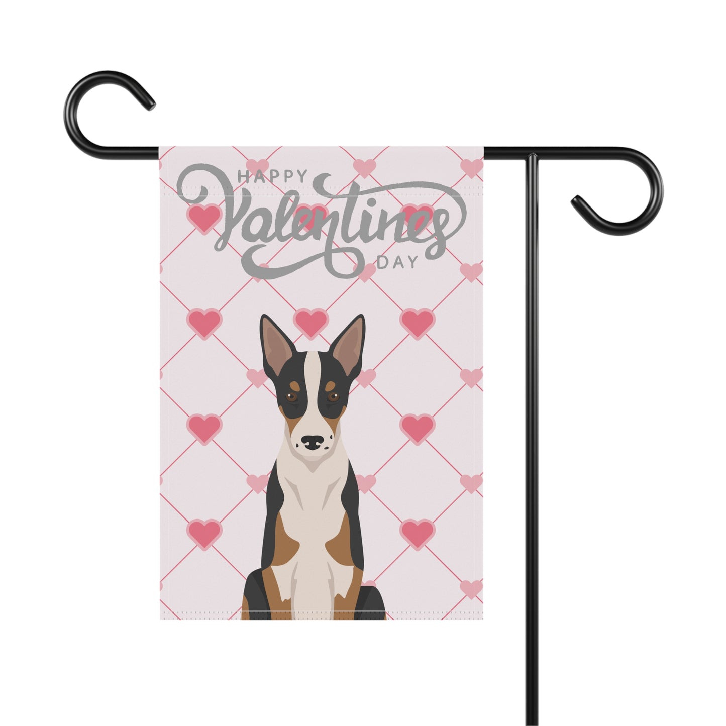 Smooth Border Collie Dog Valentines Day Garden Flag