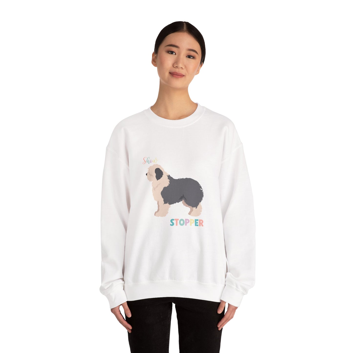 Old English Sheepdog Dog Unisex Heavy Blend Crewneck Sweatshirt