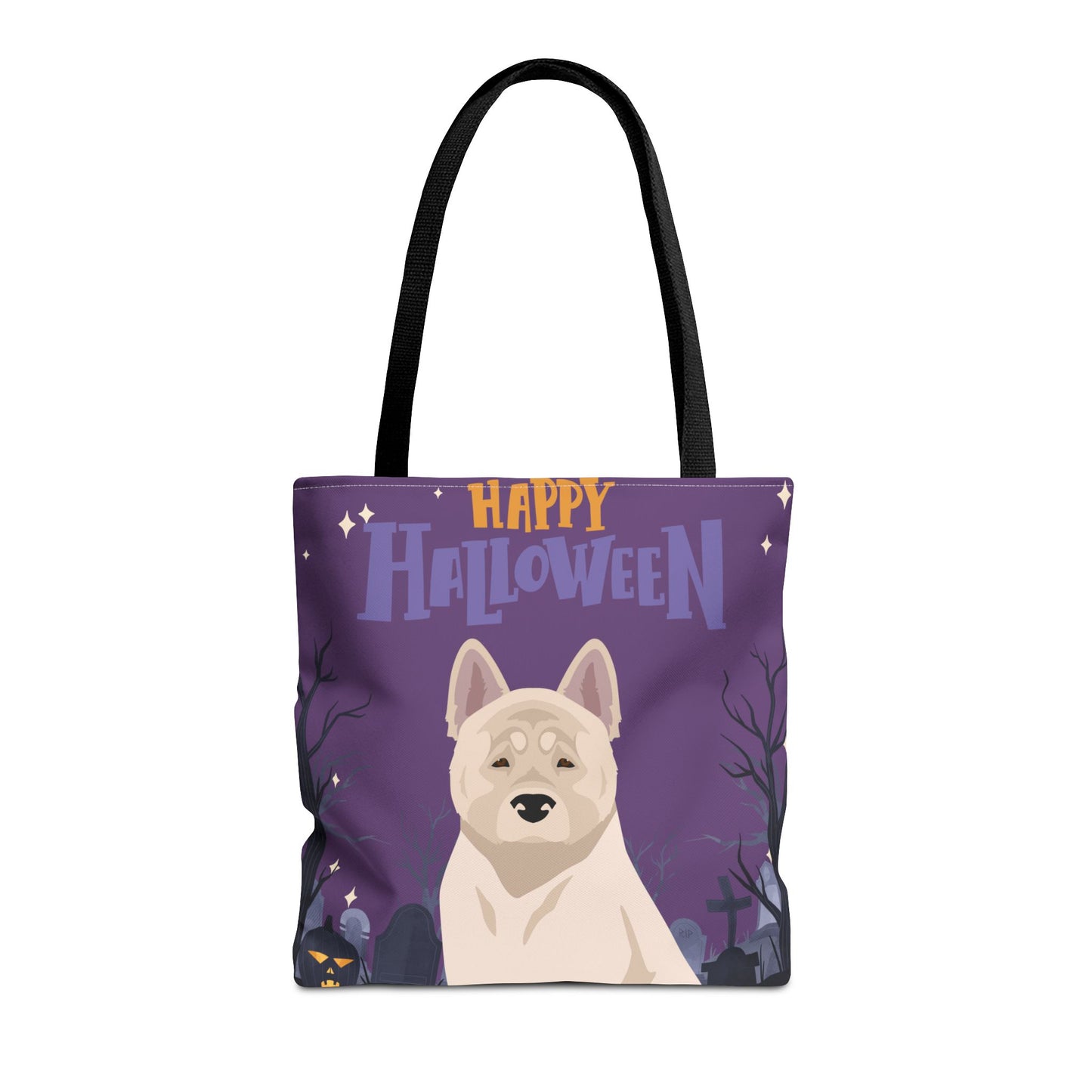 American Akita Dog Happy Halloween Tote Bag 16x16