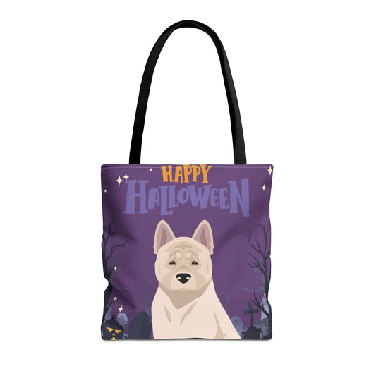 American Akita Dog Happy Halloween Tote Bag 16x16