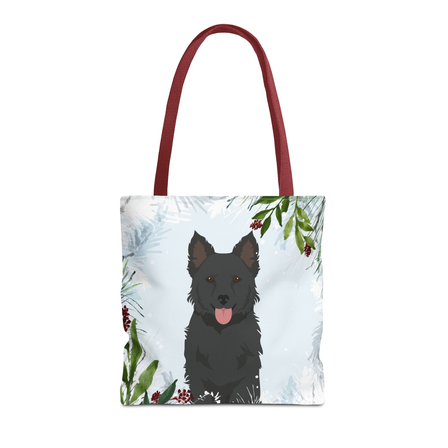 Mudi Dog Christmas Holiday Tote Bag 16x16