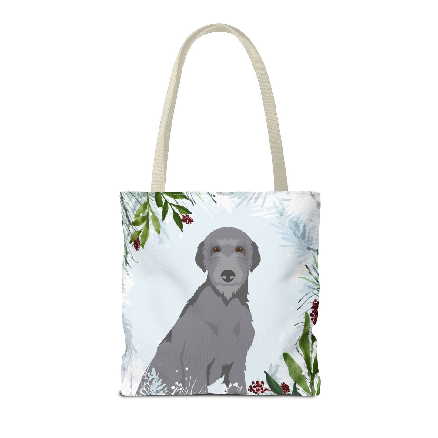 Scottish Deerhound Dog Christmas Holiday Tote Bag 16x16
