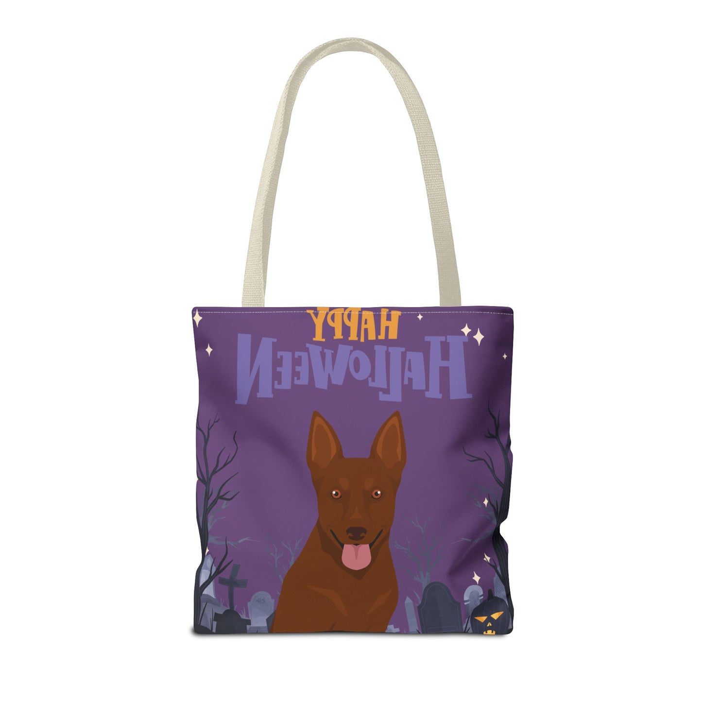 Australian Kelpie Dog Happy Halloween Tote Bag 16x16