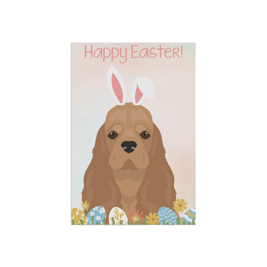 American Cocker Spaniel Dog Happy Easter Garden Flag