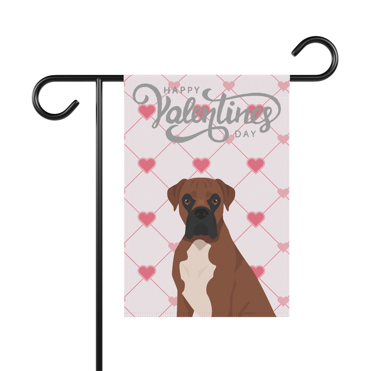 Boxer Dog Valentines Day Garden Flag