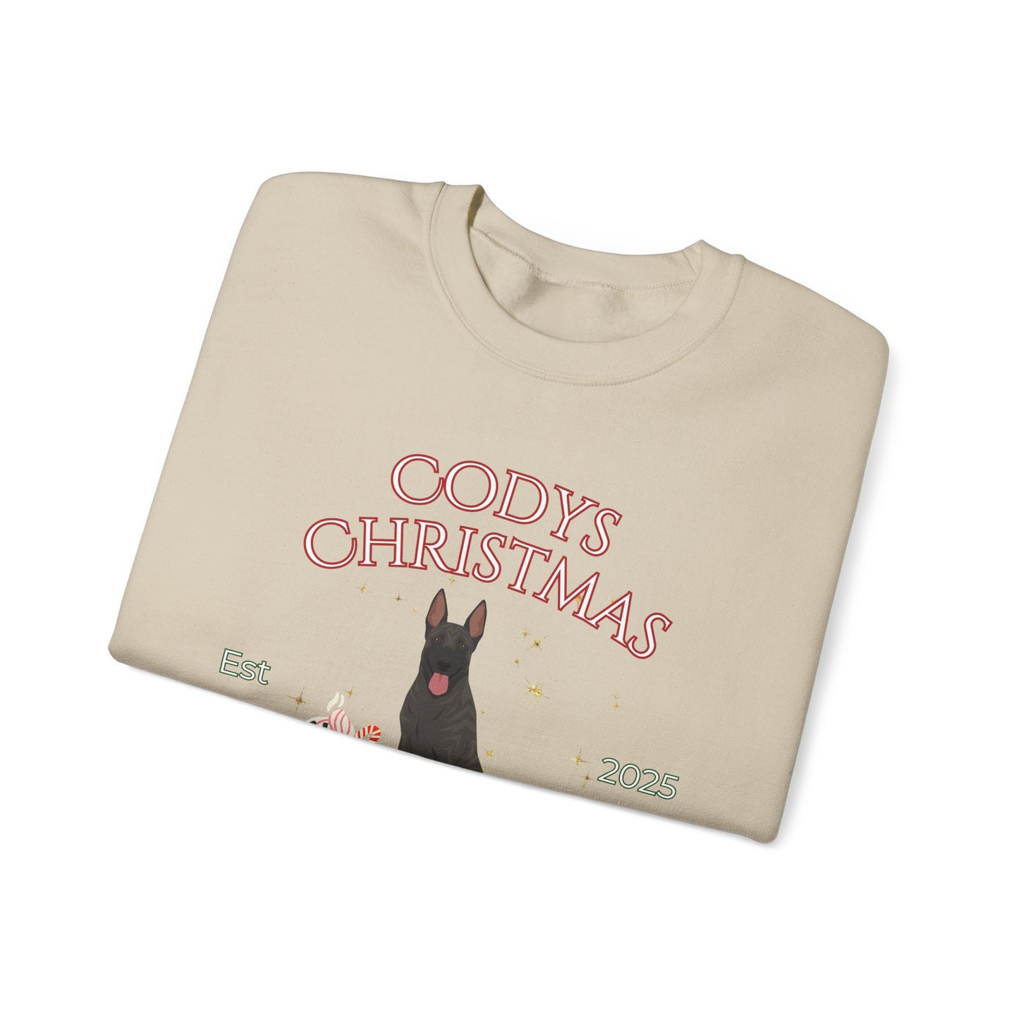 Dutch Shepherd Dog Christmas Social Club Unisex Heavy Blend Crewneck Sweatshirt Custom Name