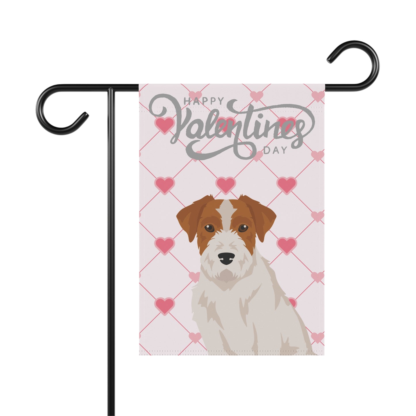 Jack Russell Terrier Dog Valentines Day Garden Flag