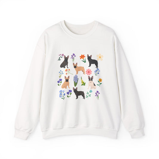 French Bulldog Dog Unisex Spring Cottage Core Crewneck Sweatshirt