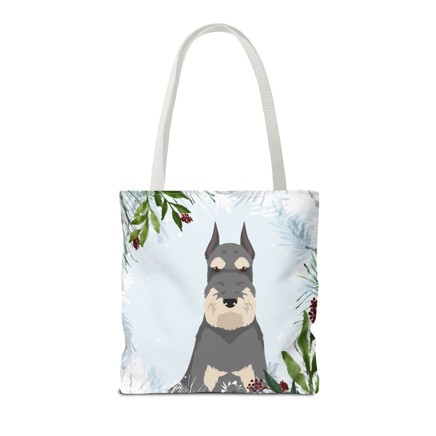 Schnauzer Dog Christmas Holiday Tote Bag 16x16