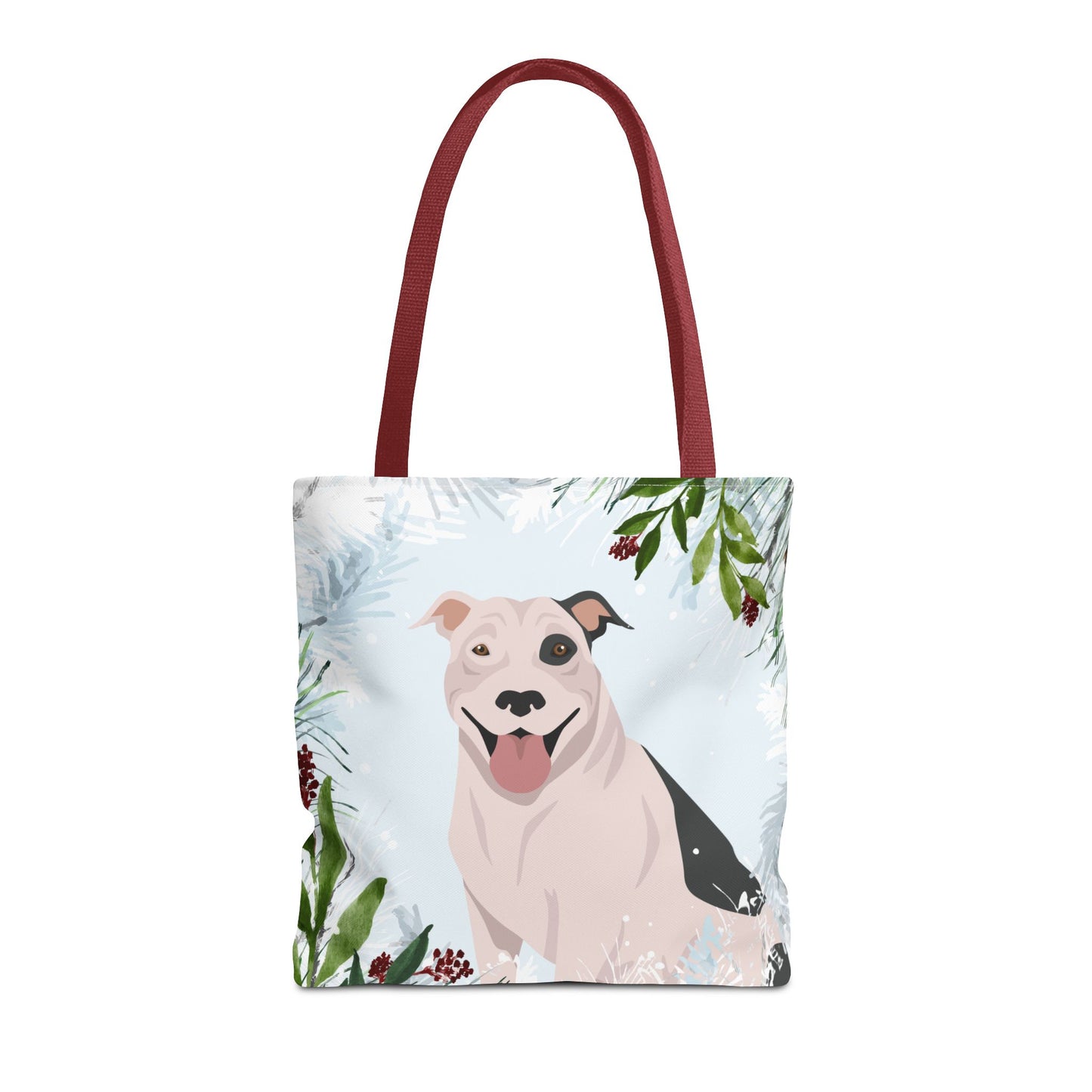 Pit Bull Dog Christmas Holiday Tote Bag 16x16