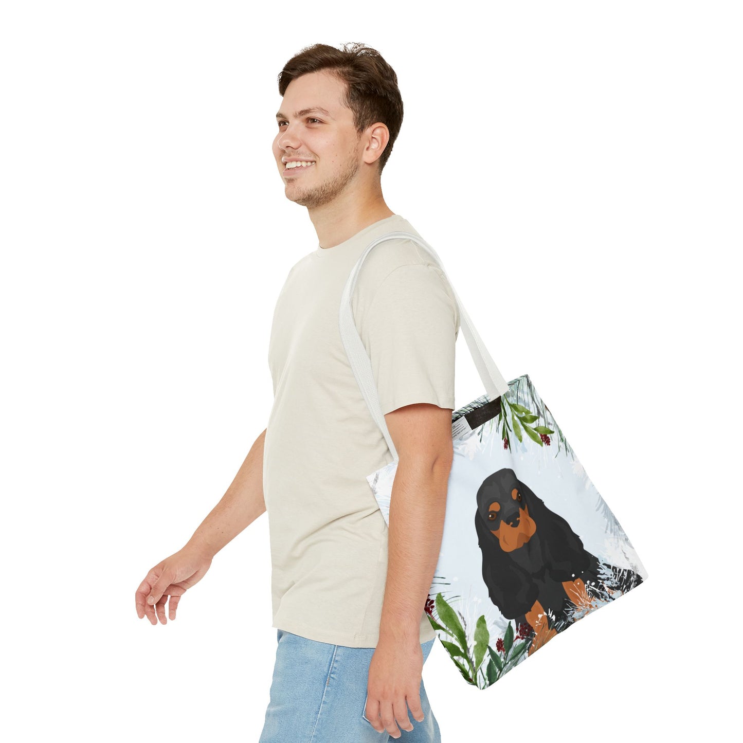 Cocker Spaniel Dog Christmas Holiday Tote Bag 16x16