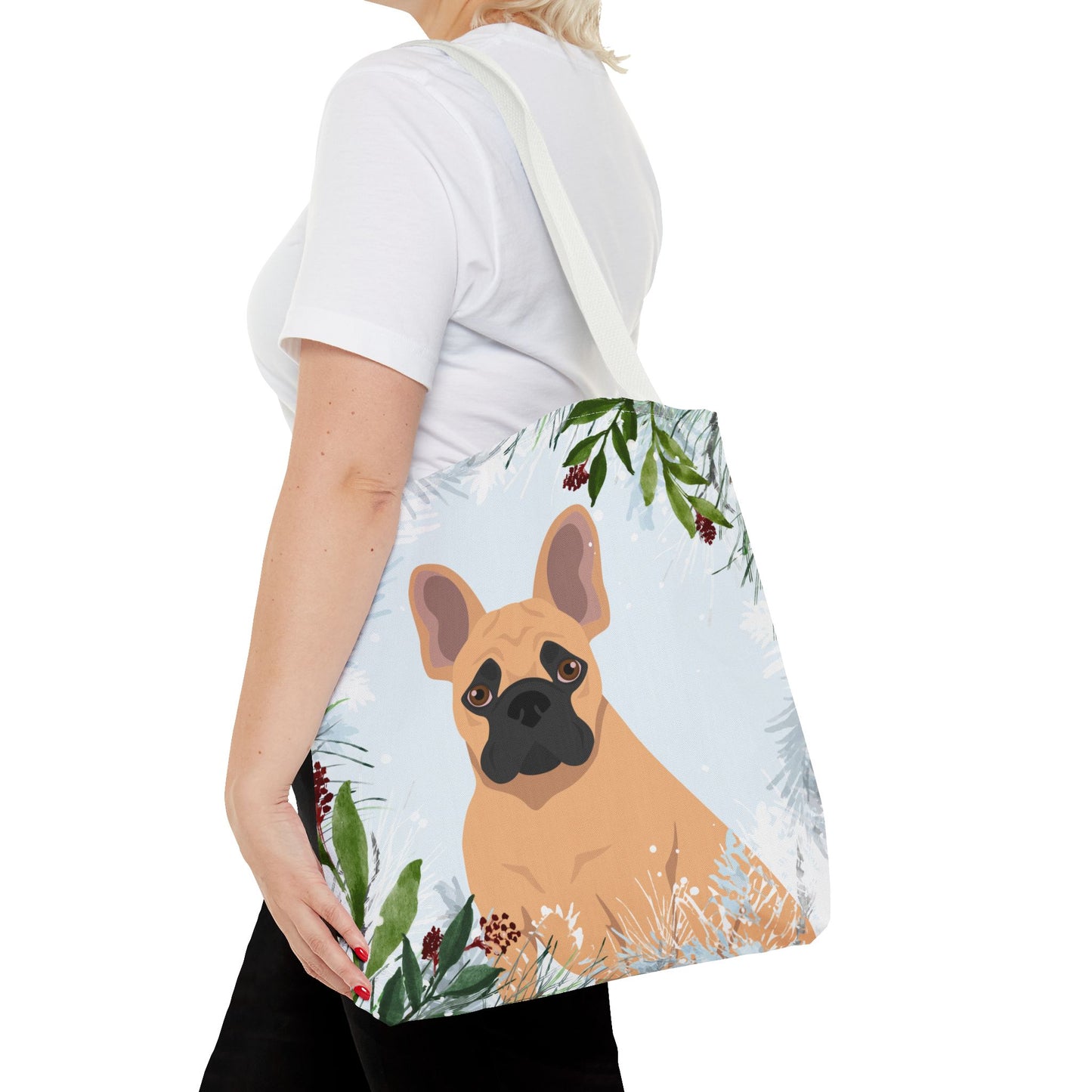 French Bulldog Dog Christmas Holiday Tote Bag 16x16