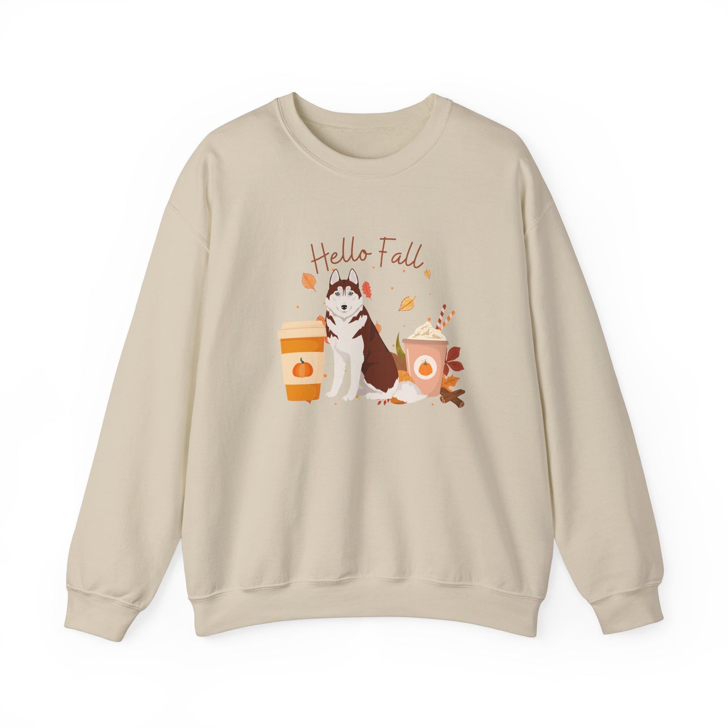 Siberian Husky Dog Fall Halloween Unisex Heavy Blend Crewneck Sweatshirt