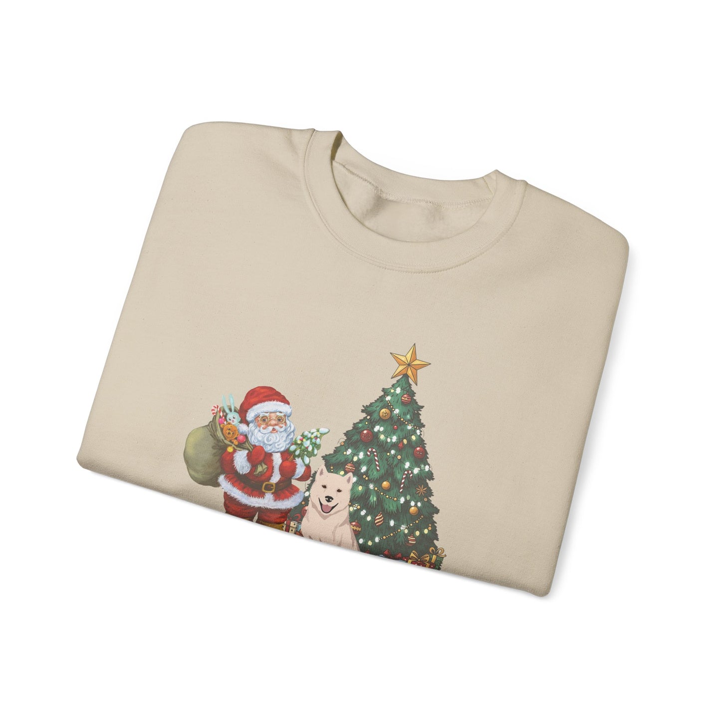 Kishu Ken Dog Santa's Little Helper Unisex Heavy Blend Crewneck Sweatshirt