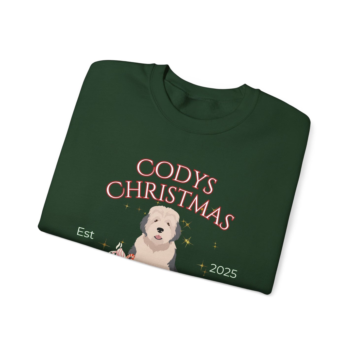 Old English Sheepdog Dog Christmas Social Club Unisex Heavy Blend Crewneck Sweatshirt Custom Name