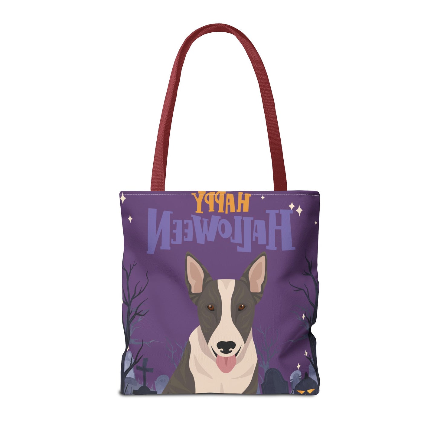 Bull Terrier Dog Happy Halloween Tote Bag 16x16
