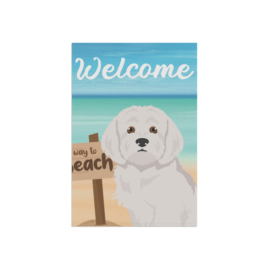 Maltese Dog Garden Flag