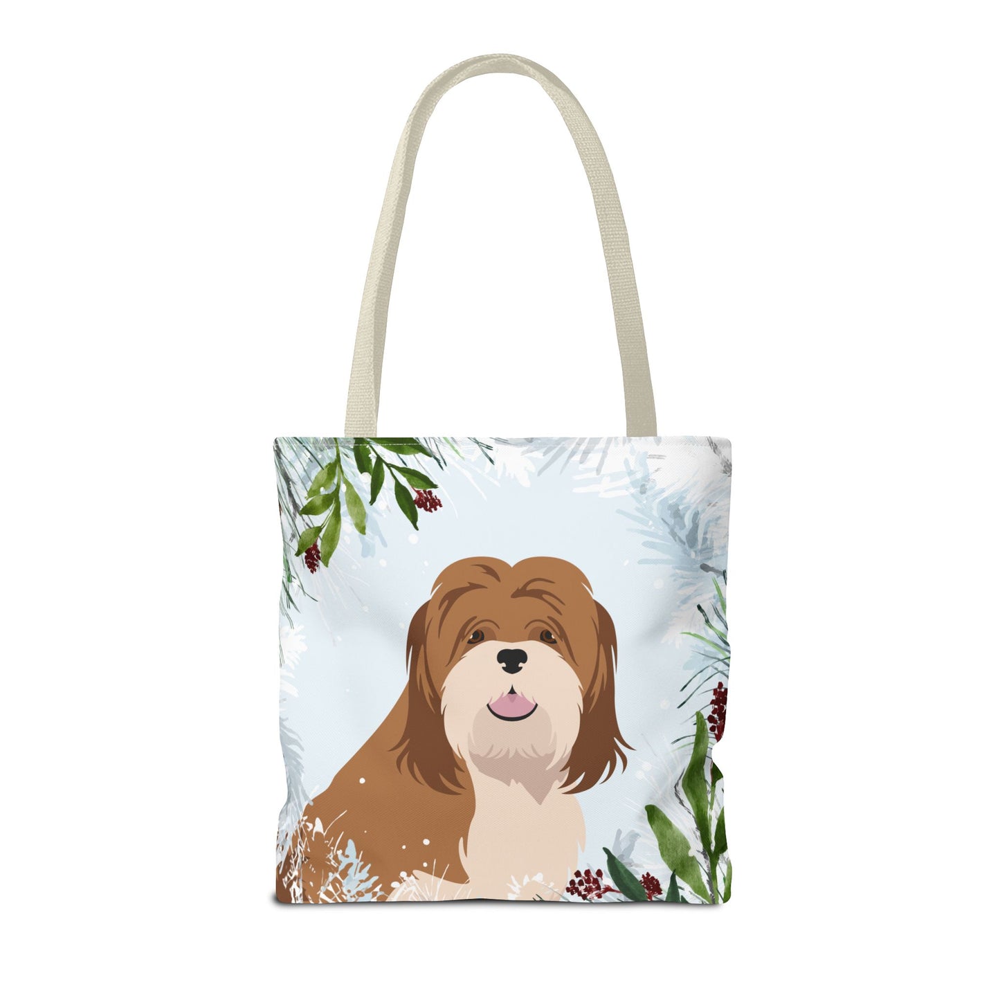 Lhasa Apso Dog Christmas Holiday Tote Bag 16x16