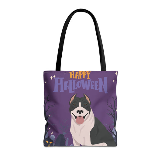 Pit Bull Dog Happy Halloween Tote Bag 16x16