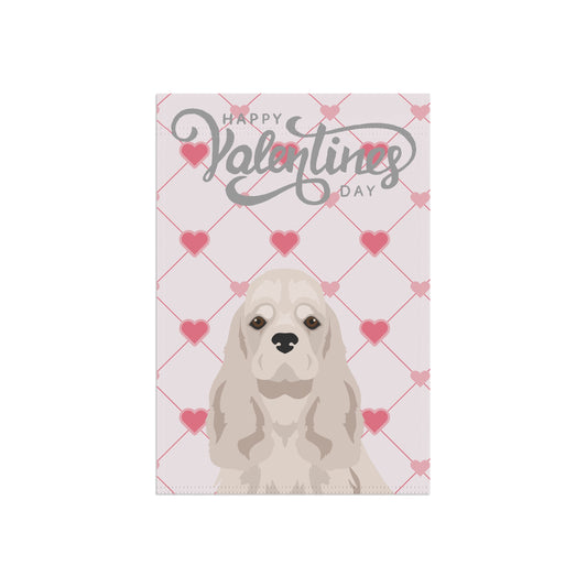 Cocker Spaniel Dog Valentines Day Garden Flag