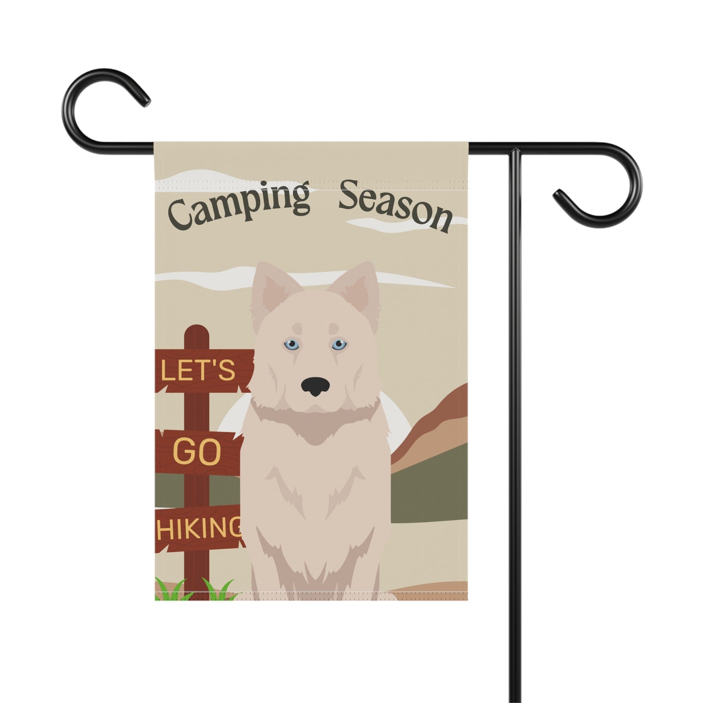 Yakutian Laika Dog Camping Garden Flag