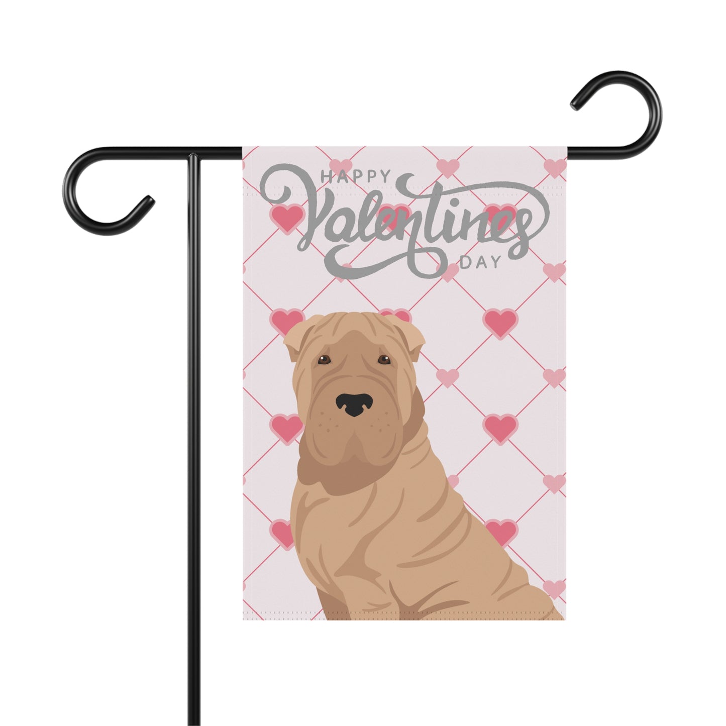 Shar Pei Dog Valentines Day Garden Flag