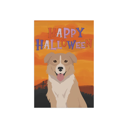 English Shepherd Dog Halloween Garden Flag