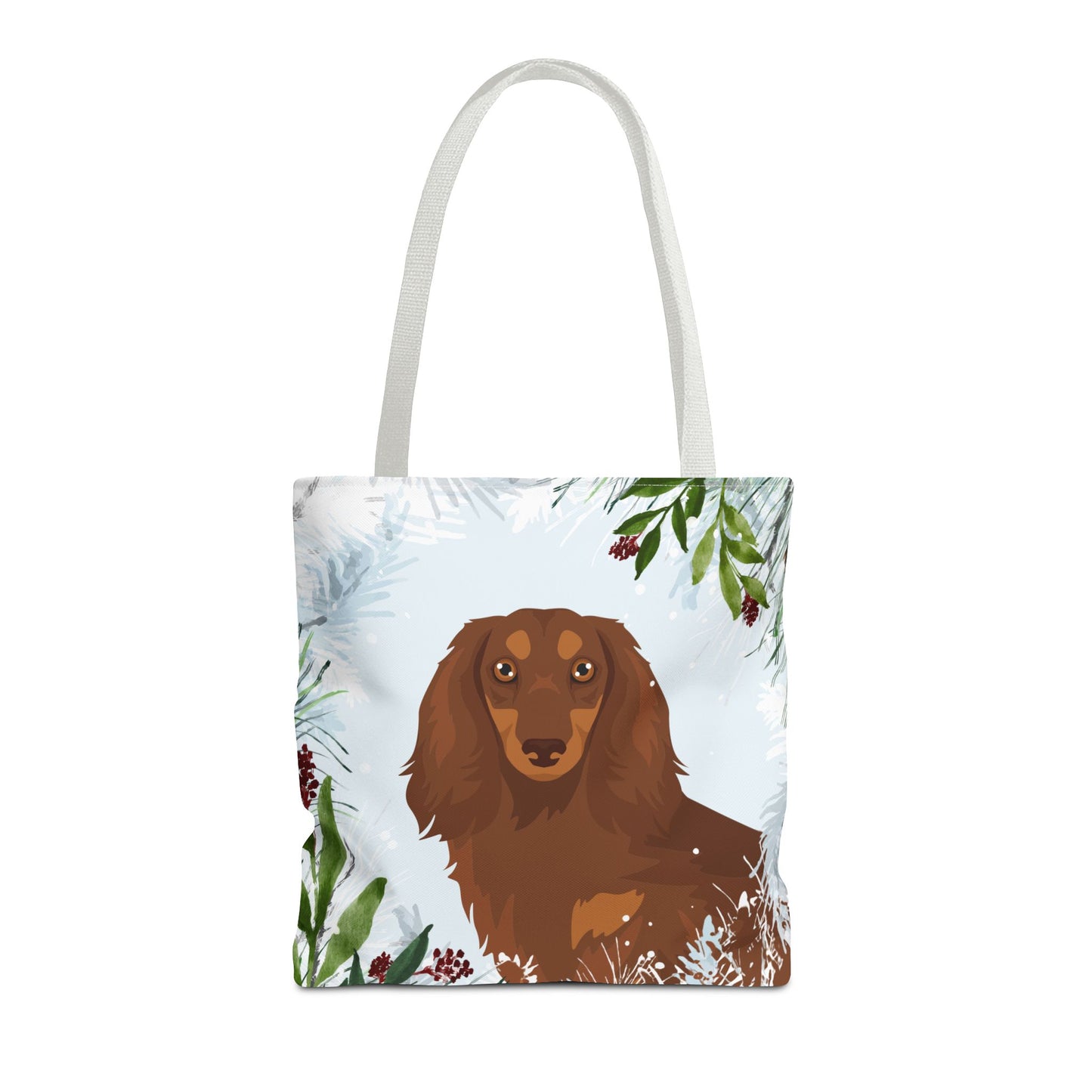 Dachshund Dog Christmas Holiday Tote Bag 16x16