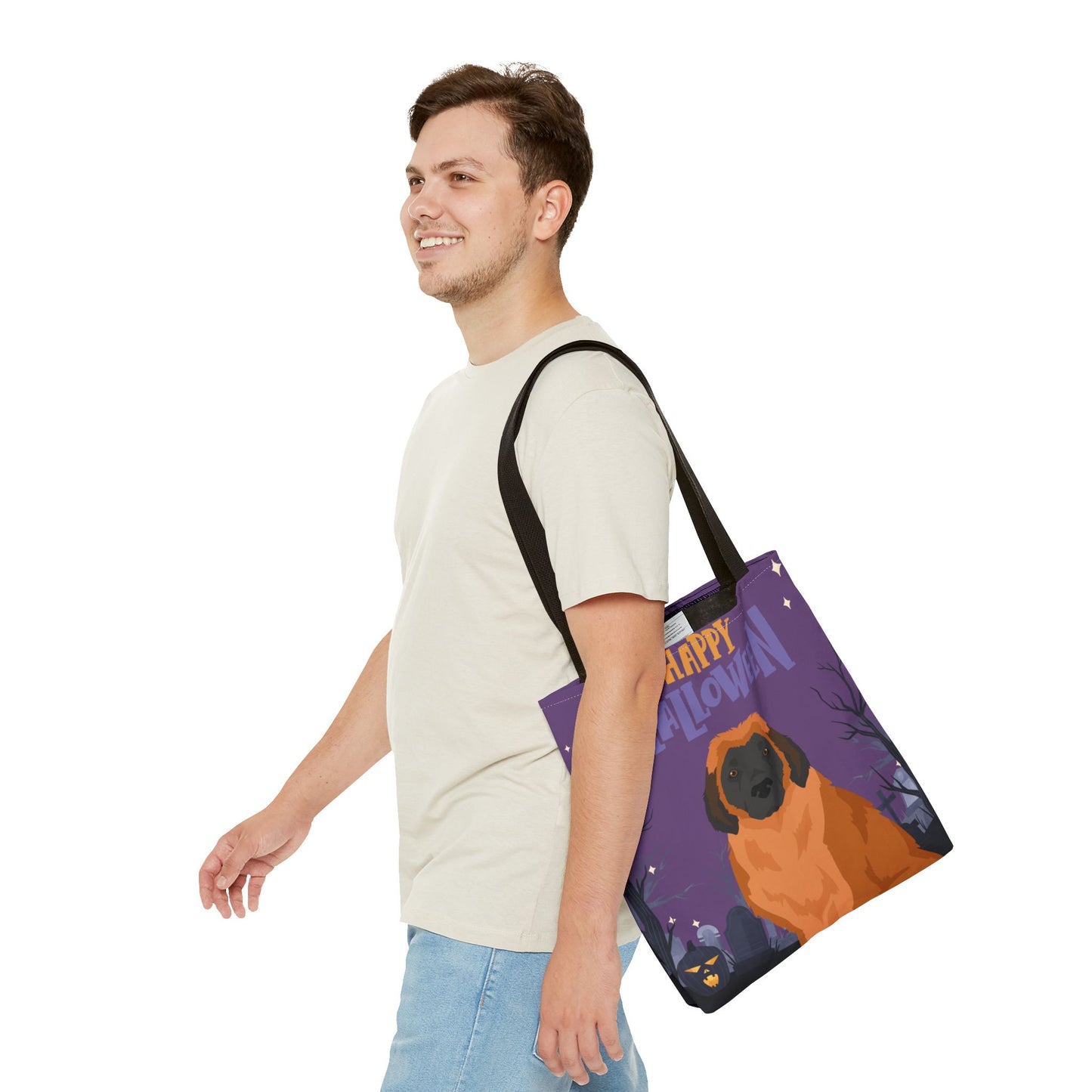 Leonberger Dog Happy Halloween Tote Bag 16x16
