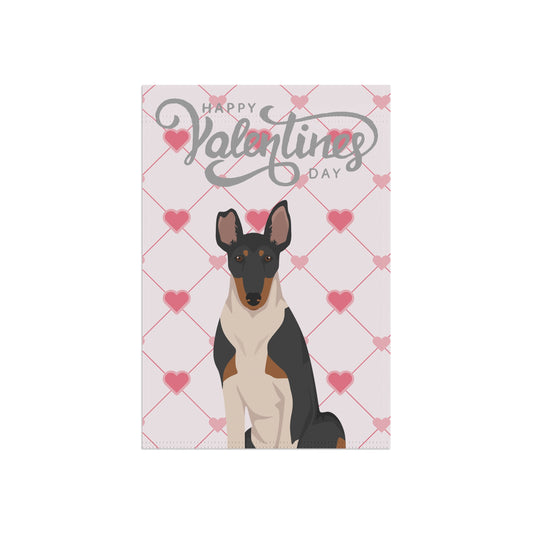 Smooth Collie Dog Valentines Day Garden Flag